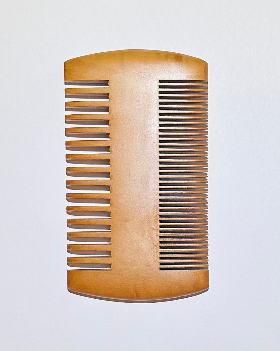 Boondocks peach wood beard comb