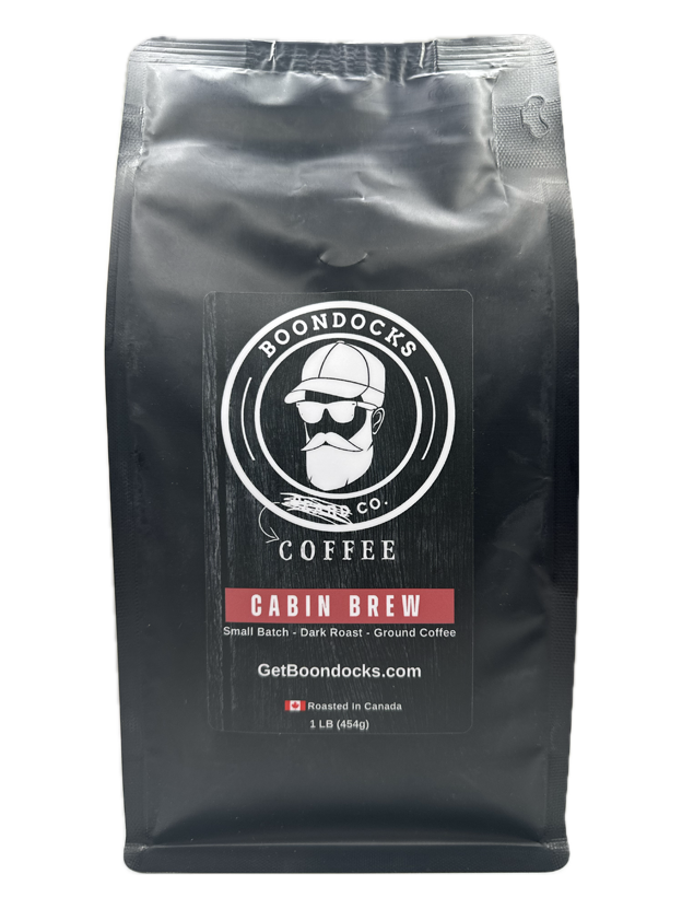 Boondocks ground coffee bag, second angle